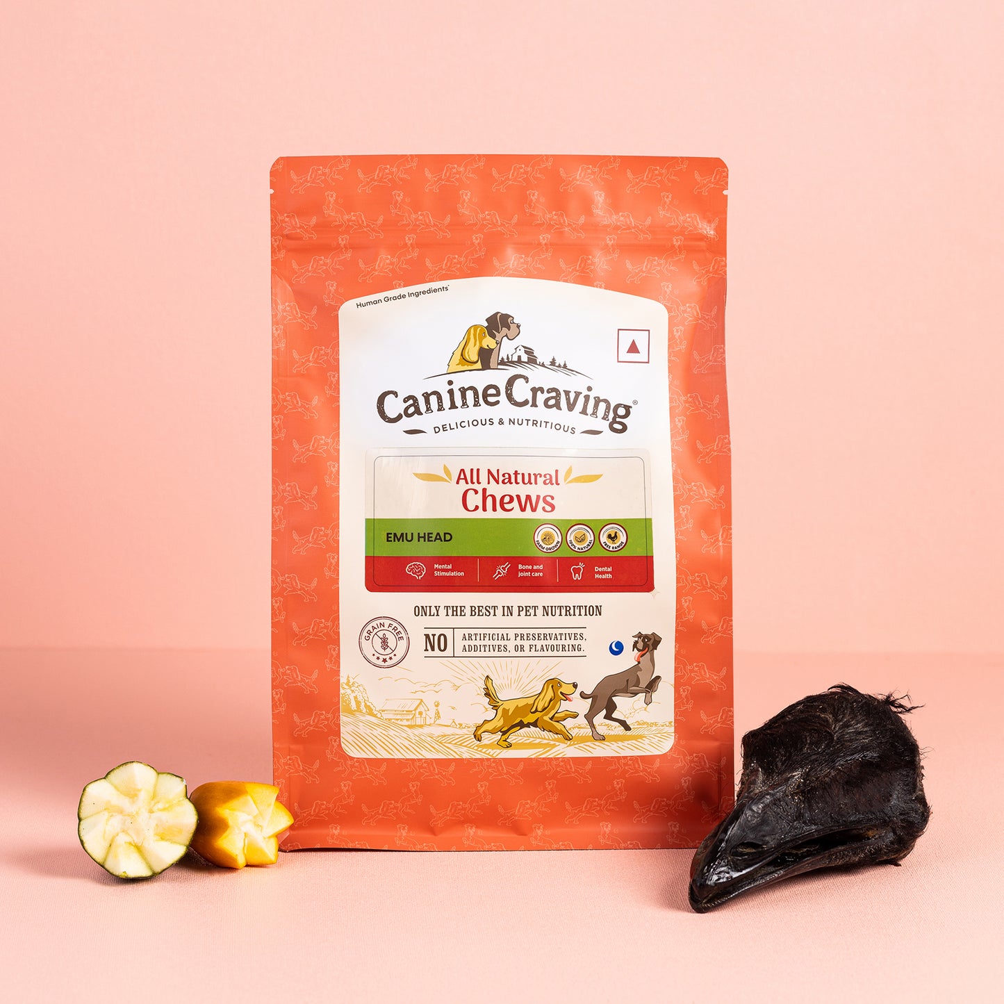 Canine Craving Dehydrated Emu Head - 1 pcs