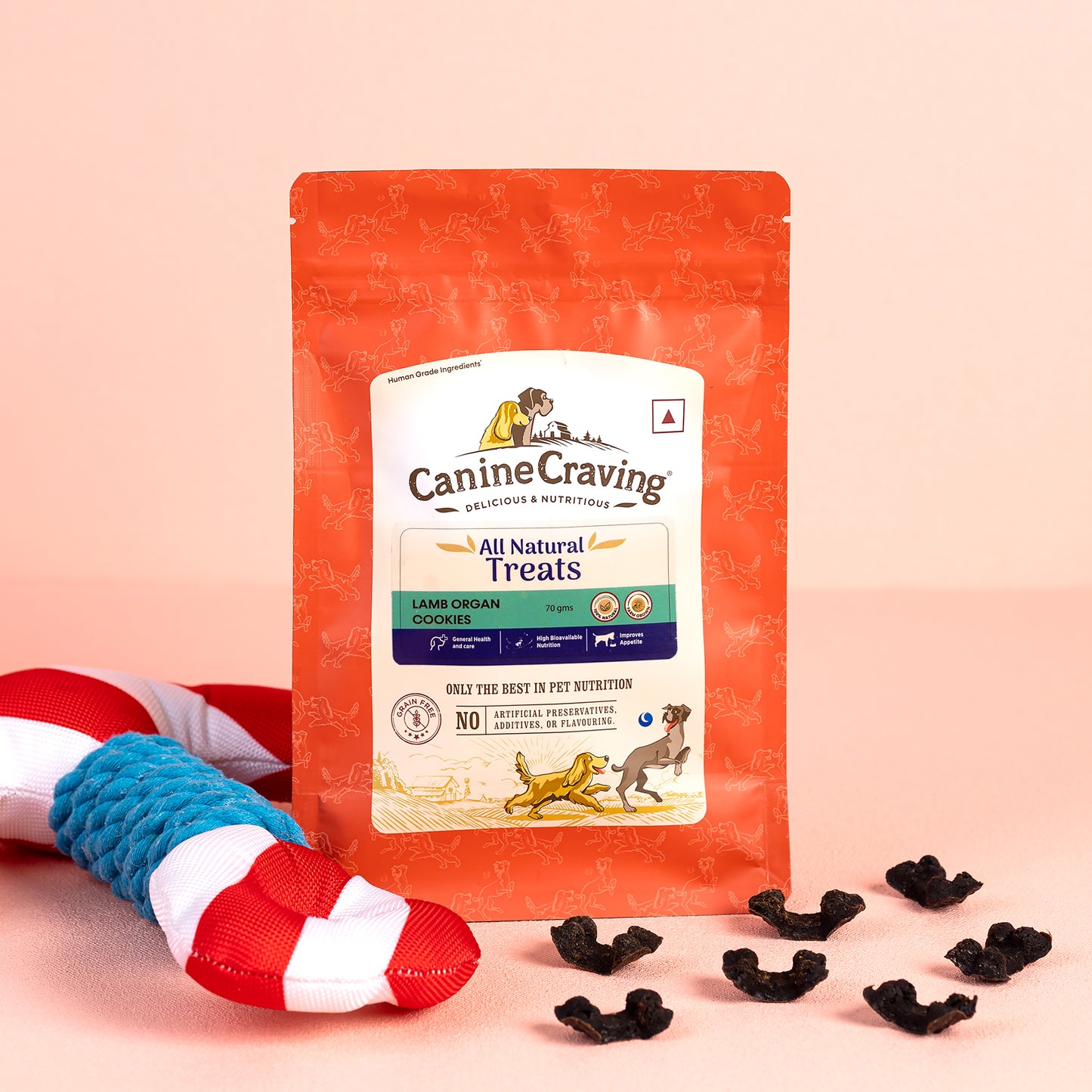 Canine Craving Dehydrated Lamb Organ Cookies - 70g